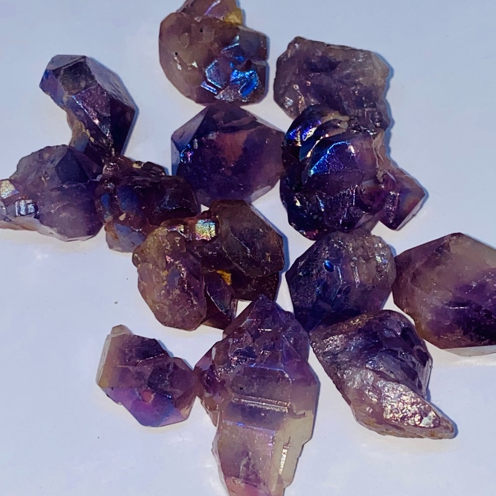 Lemurian Amythest Crystal cluster small - Picture 2 of 3